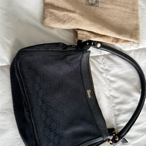 Gucci Black Monogram Clutch